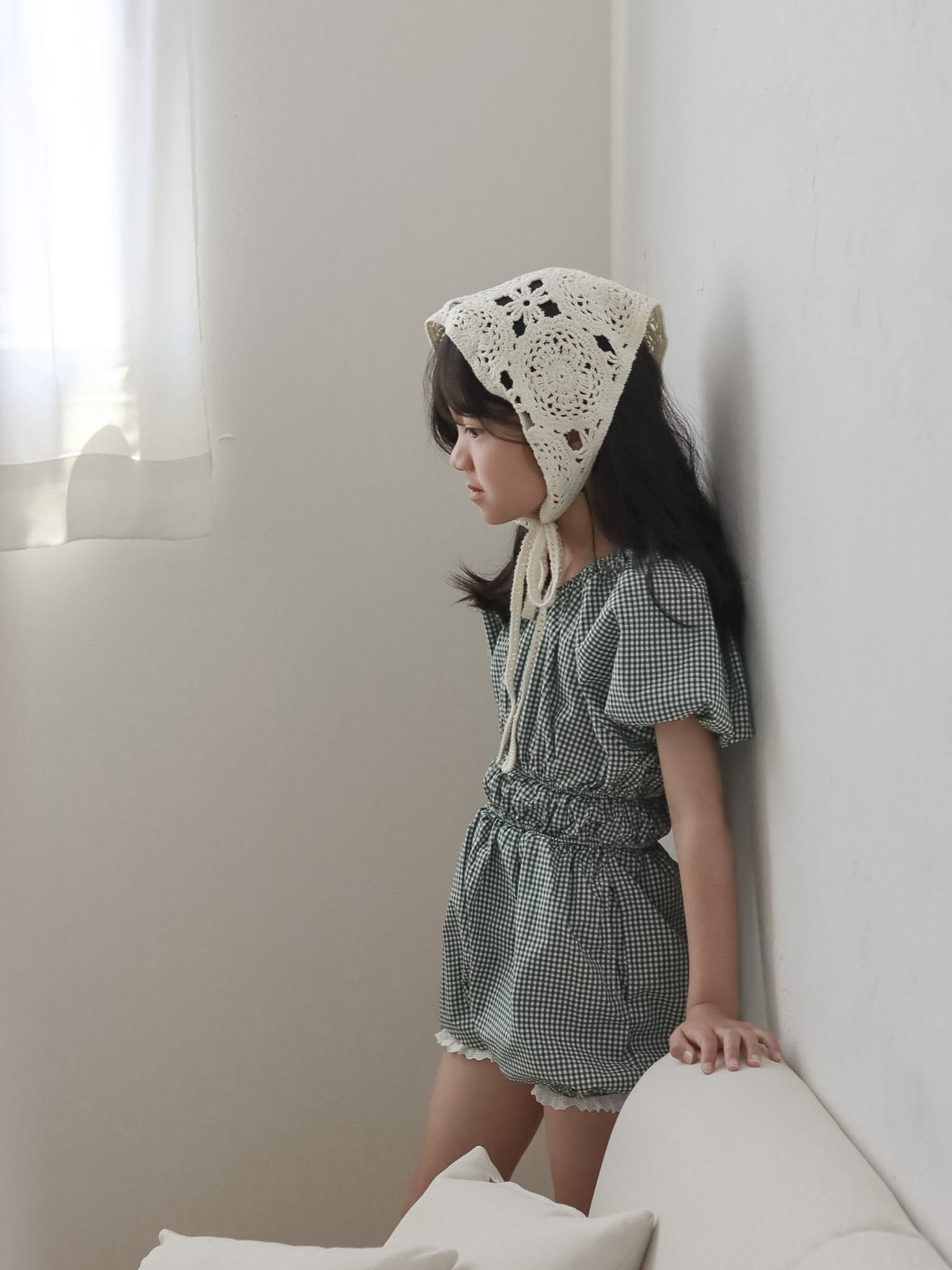 Check one-piece suit