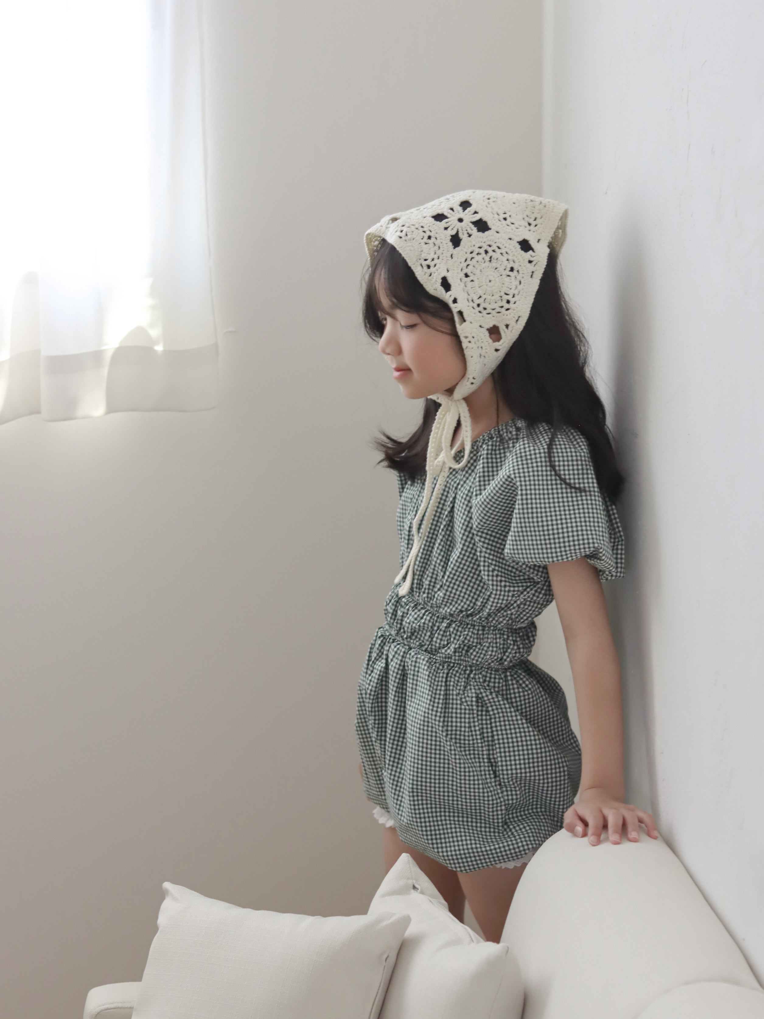 Check one-piece suit