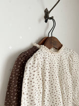 Flower lace puff tops