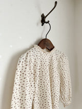 Flower lace puff tops