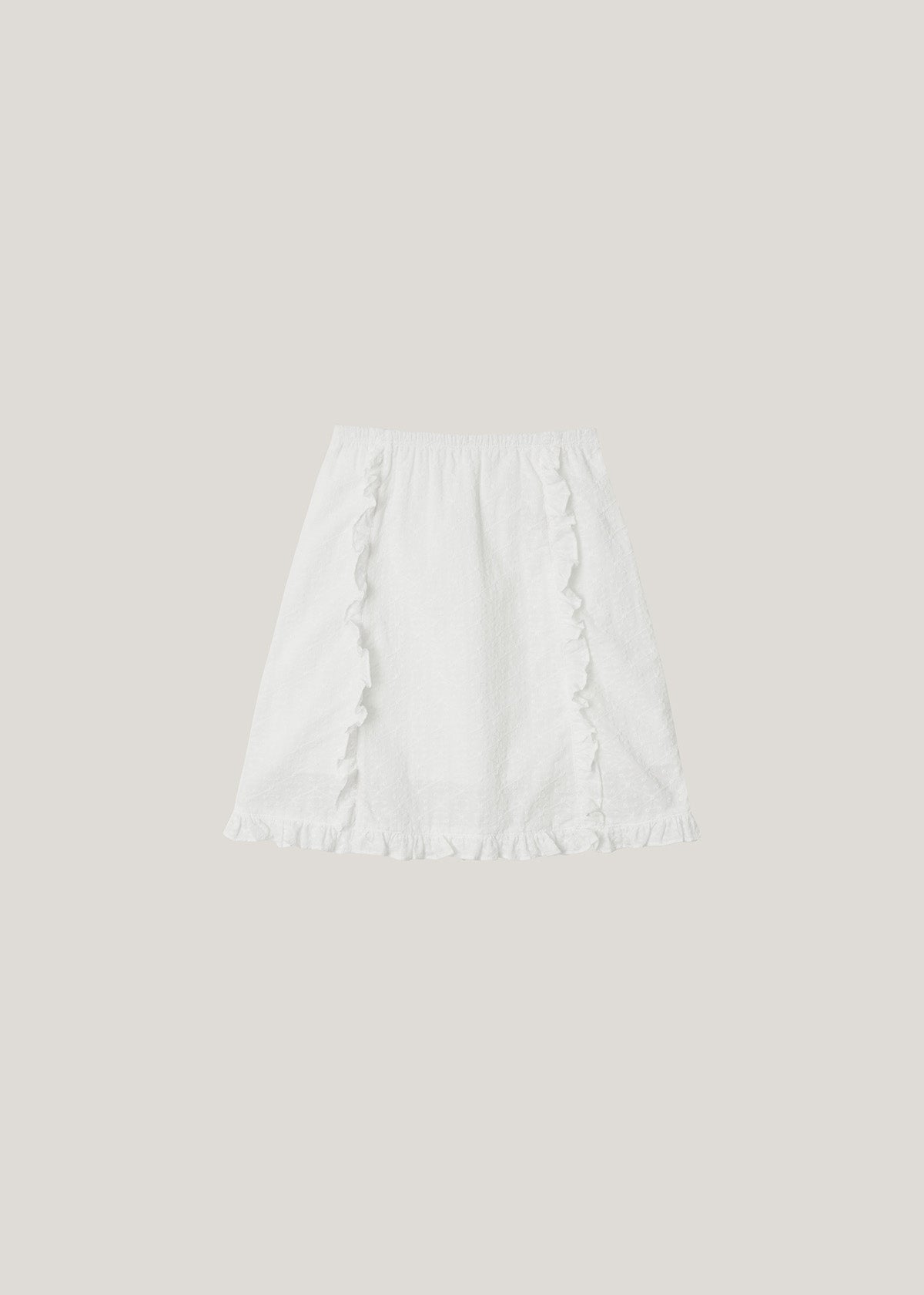 ［inné］Lace frill skirt (white)