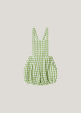 ［inné］Leni bloomer - Detachable suspenders (green gingham)