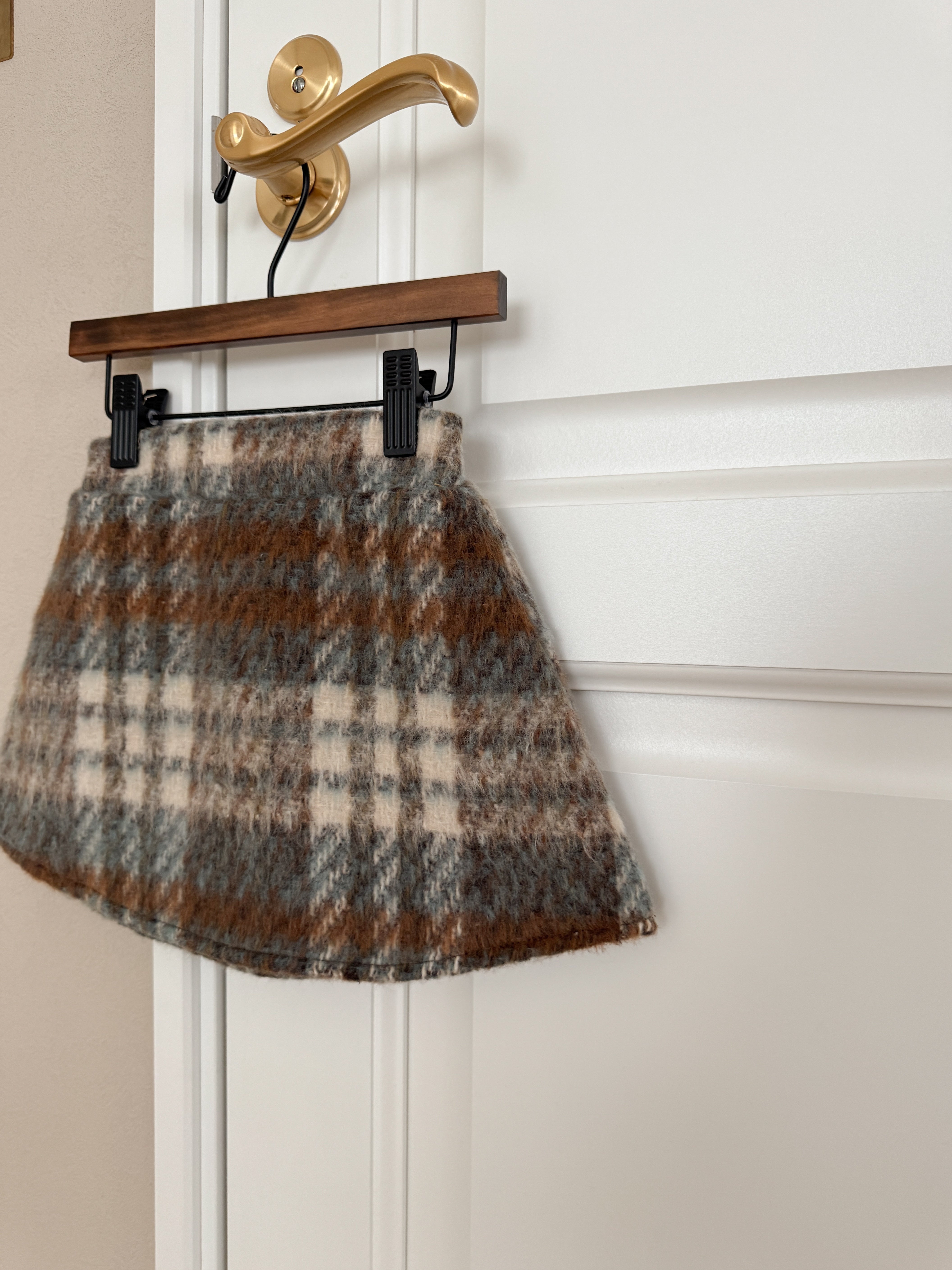Cocoa check skirt