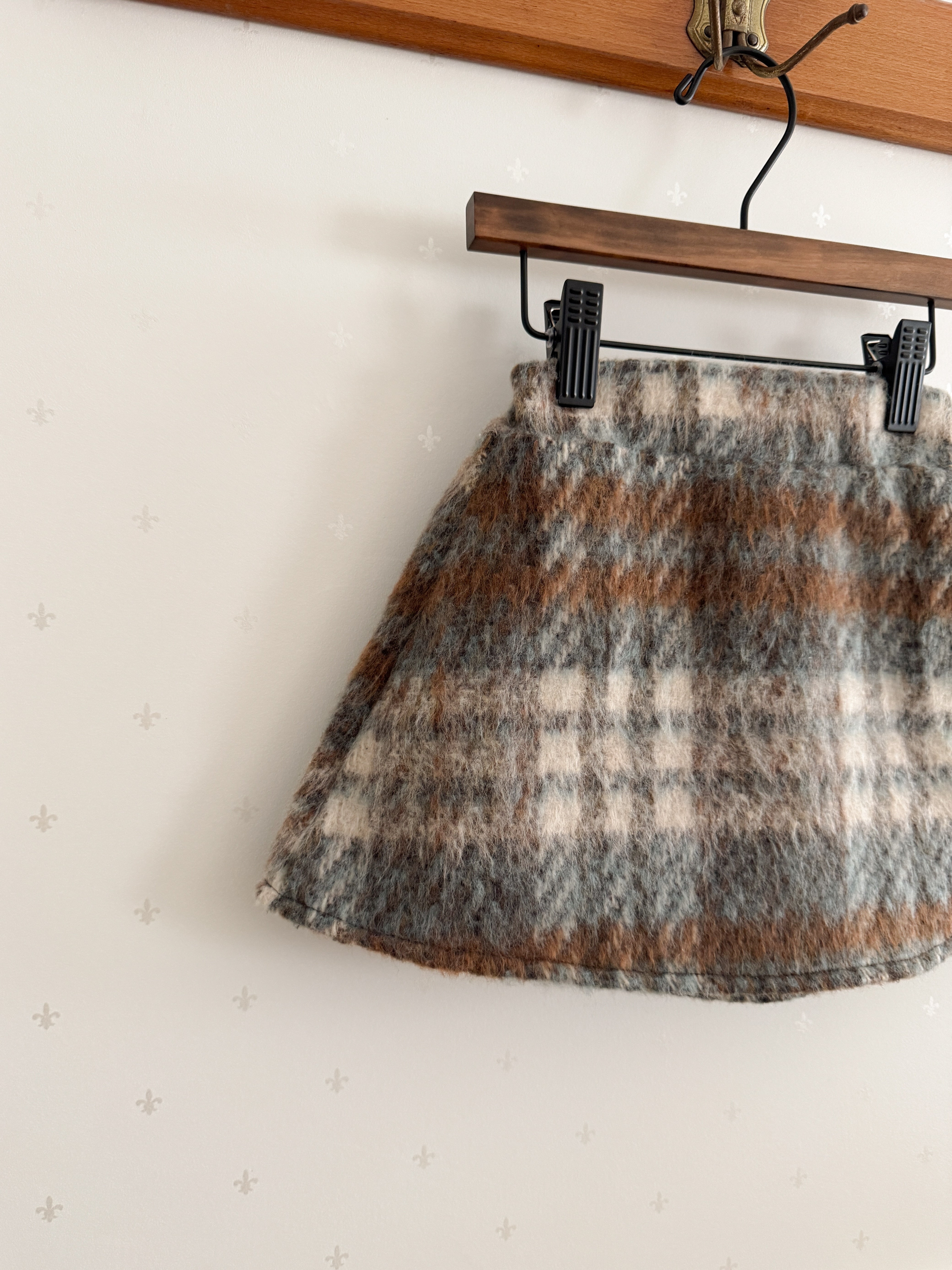 Cocoa check skirt