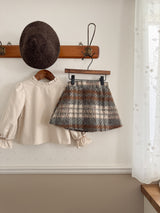 Cocoa check skirt