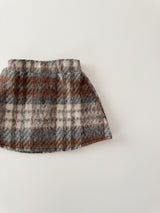 Cocoa check skirt