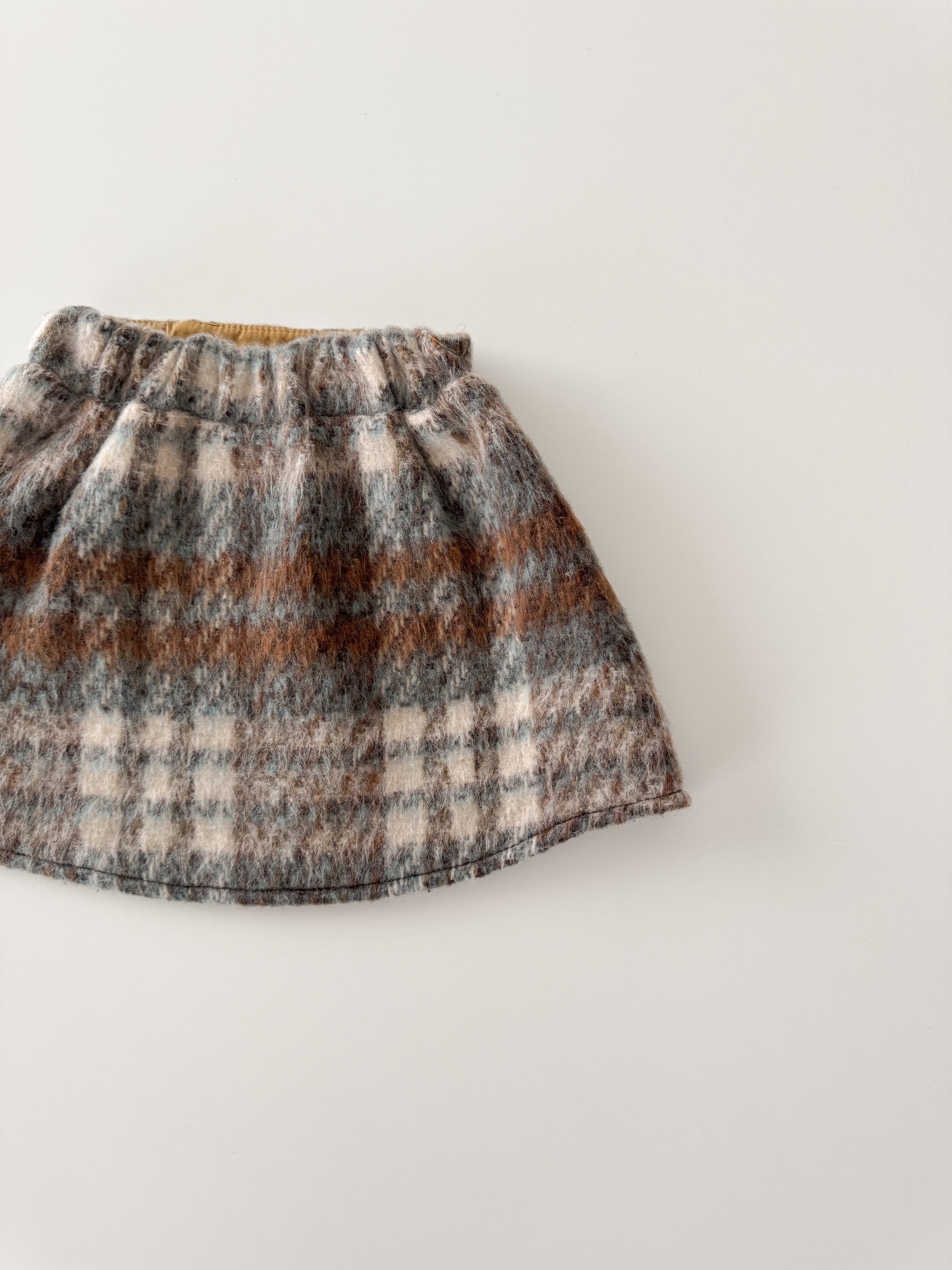 Cocoa check skirt