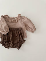 Susu lace check blouse