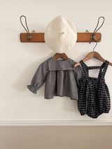 Naive check suspender bloomer