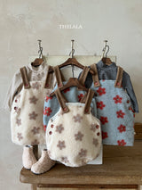 ［thelala］Boa flower one-piece