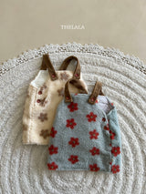 ［thelala］Boa flower one-piece