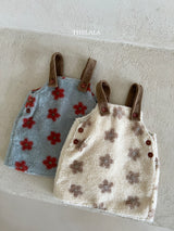 ［thelala］Boa flower one-piece