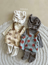 ［thelala］Boa flower rompers