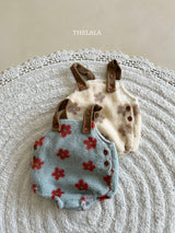 ［thelala］Boa flower rompers