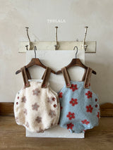 ［thelala］Boa flower rompers