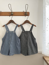 Ellis stripe short overalls