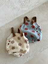 ［thelala］Boa flower rompers