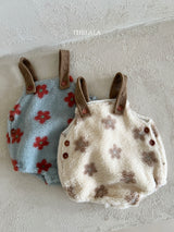 ［thelala］Boa flower rompers