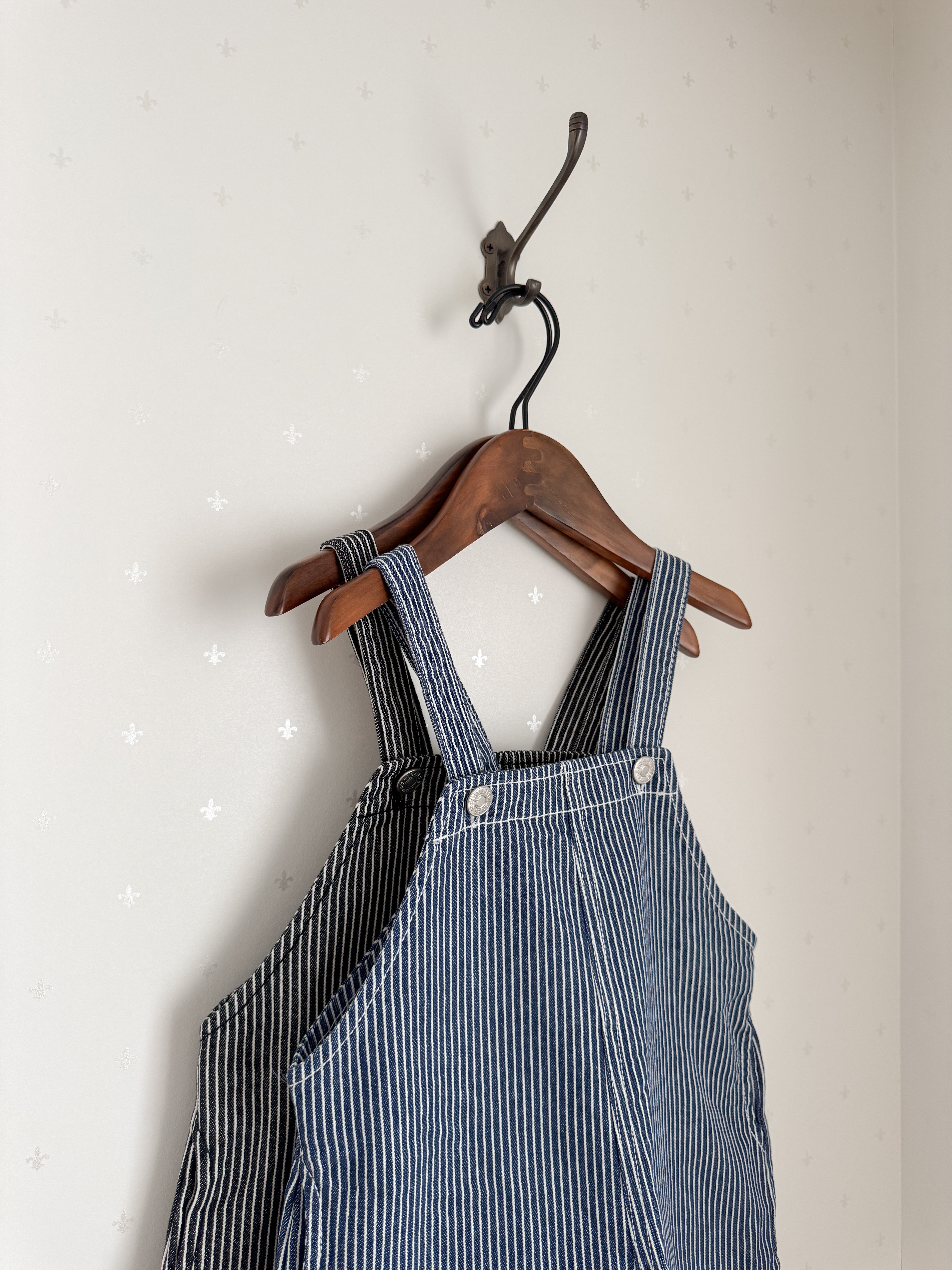 Ellis stripe short overalls