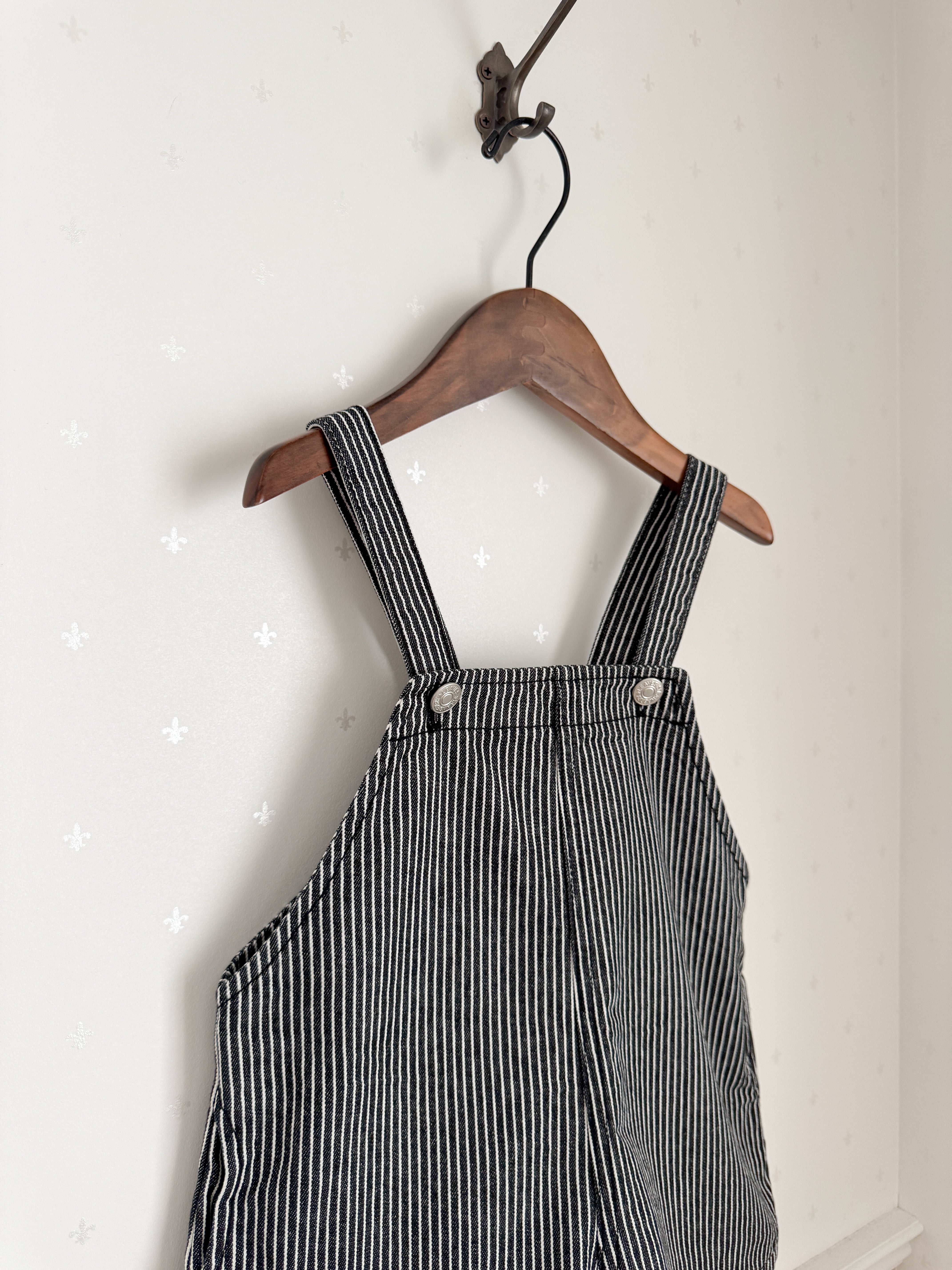 Ellis stripe short overalls