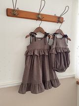 ［Anne shirley × Noeul.］Canelé check one-piece