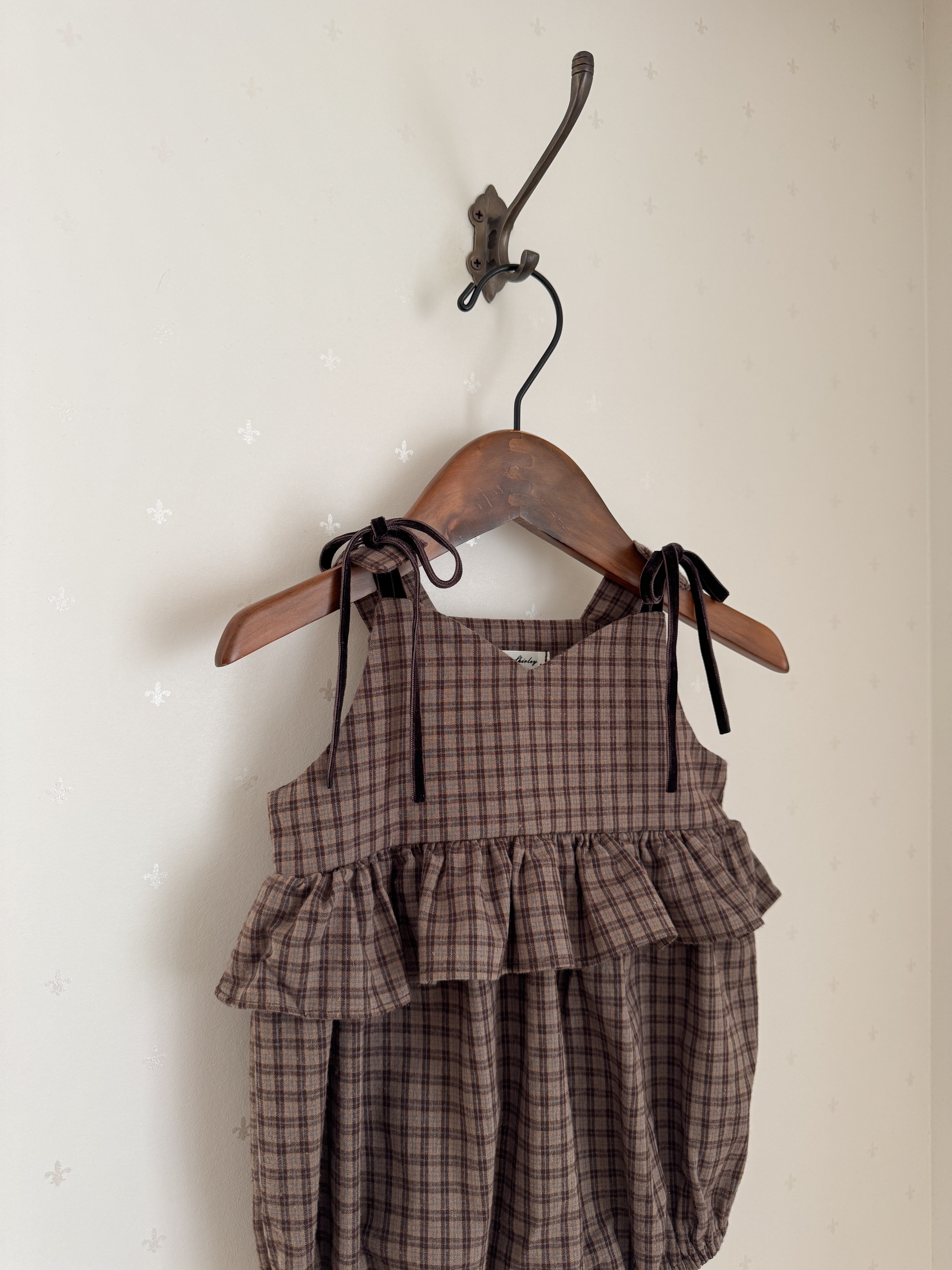 ［Anne shirley × Noeul.］Canelé check rompers