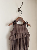 ［Anne shirley × Noeul.］Canelé check rompers