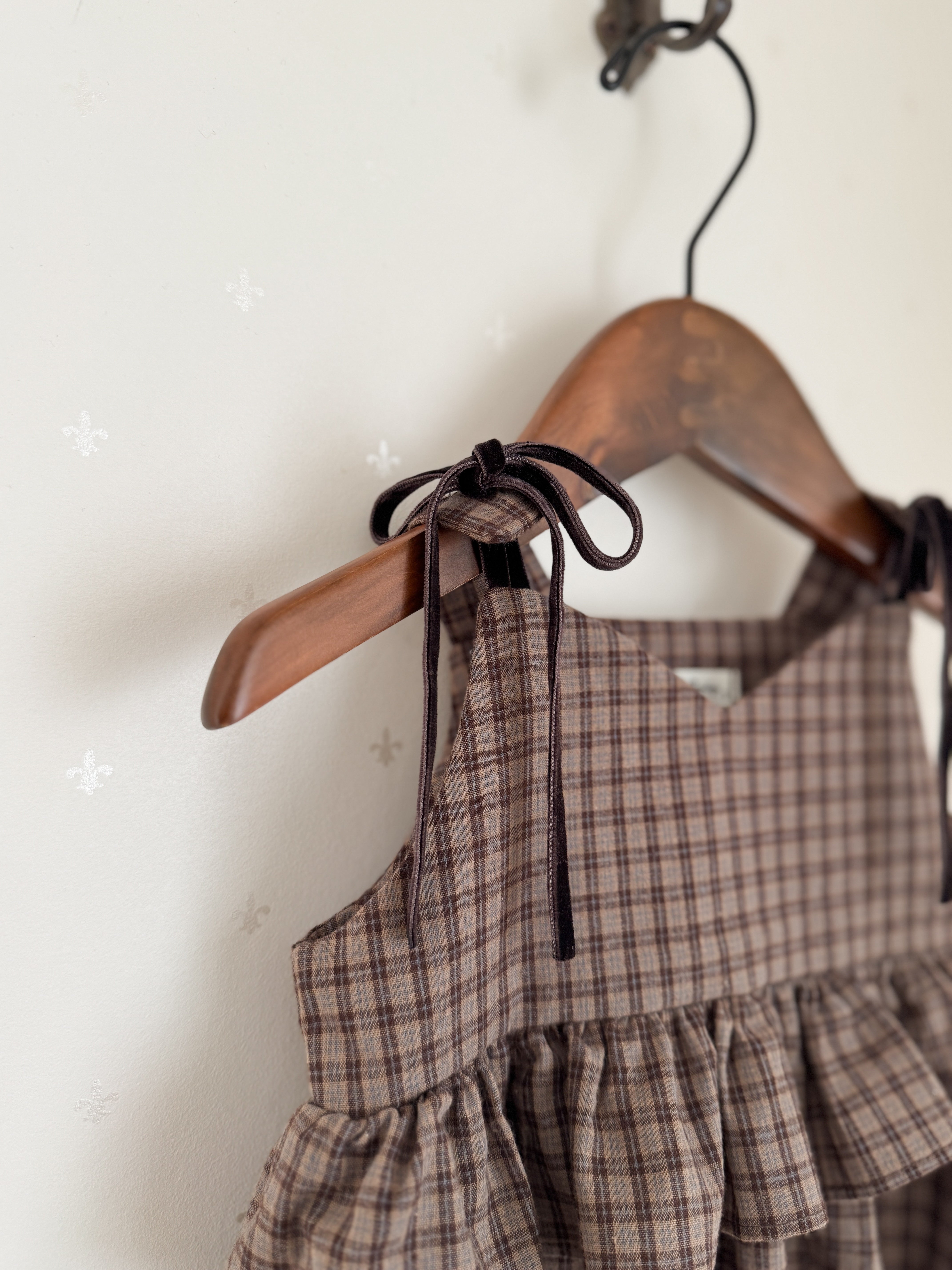 ［Anne shirley × Noeul.］Canelé check rompers