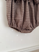 ［Anne shirley × Noeul.］Canelé check rompers