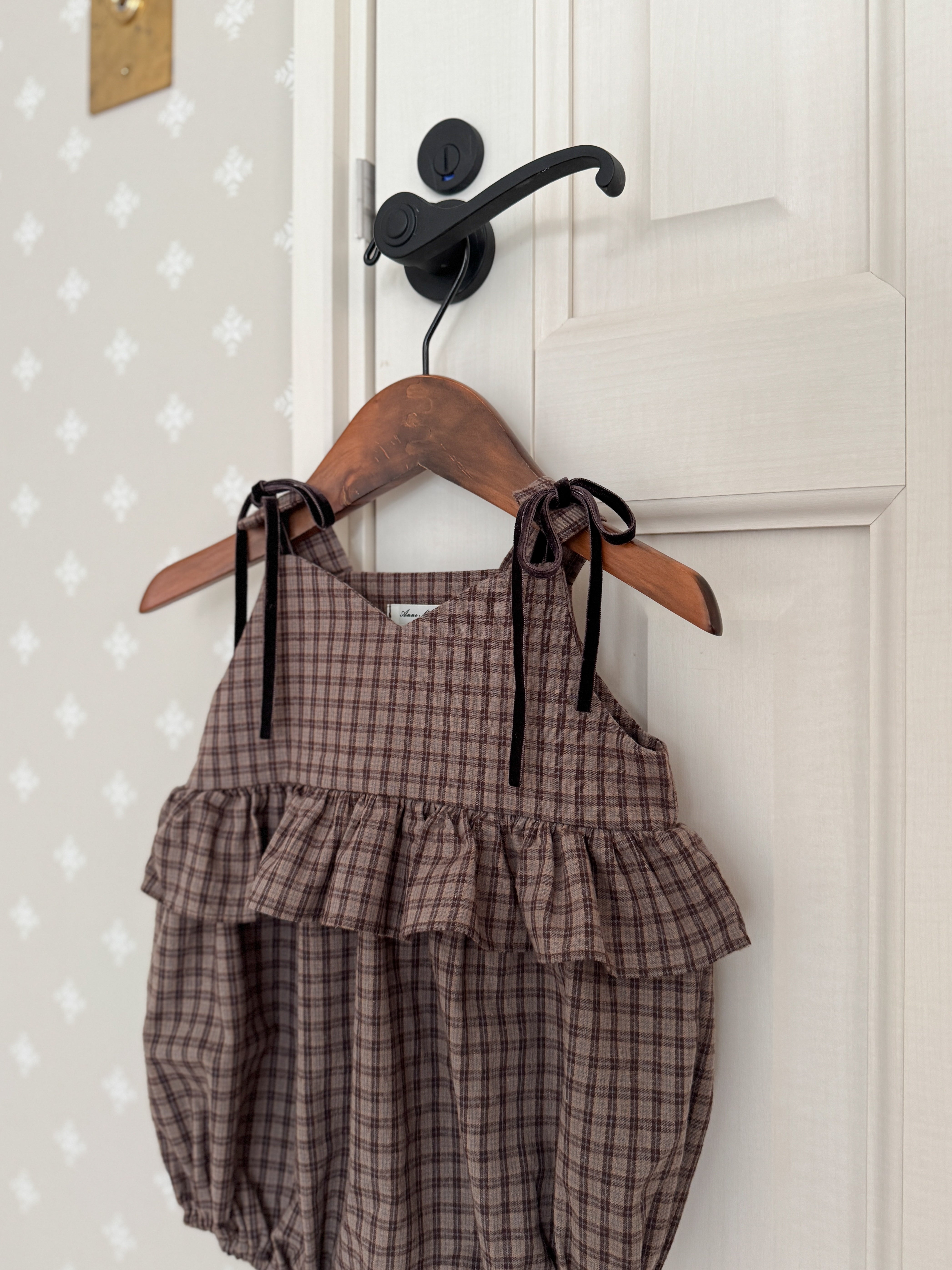 ［Anne shirley × Noeul.］Canelé check rompers