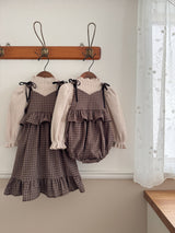 ［Anne shirley × Noeul.］Canelé check one-piece