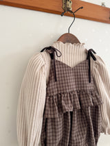 ［Anne shirley × Noeul.］Canelé check rompers
