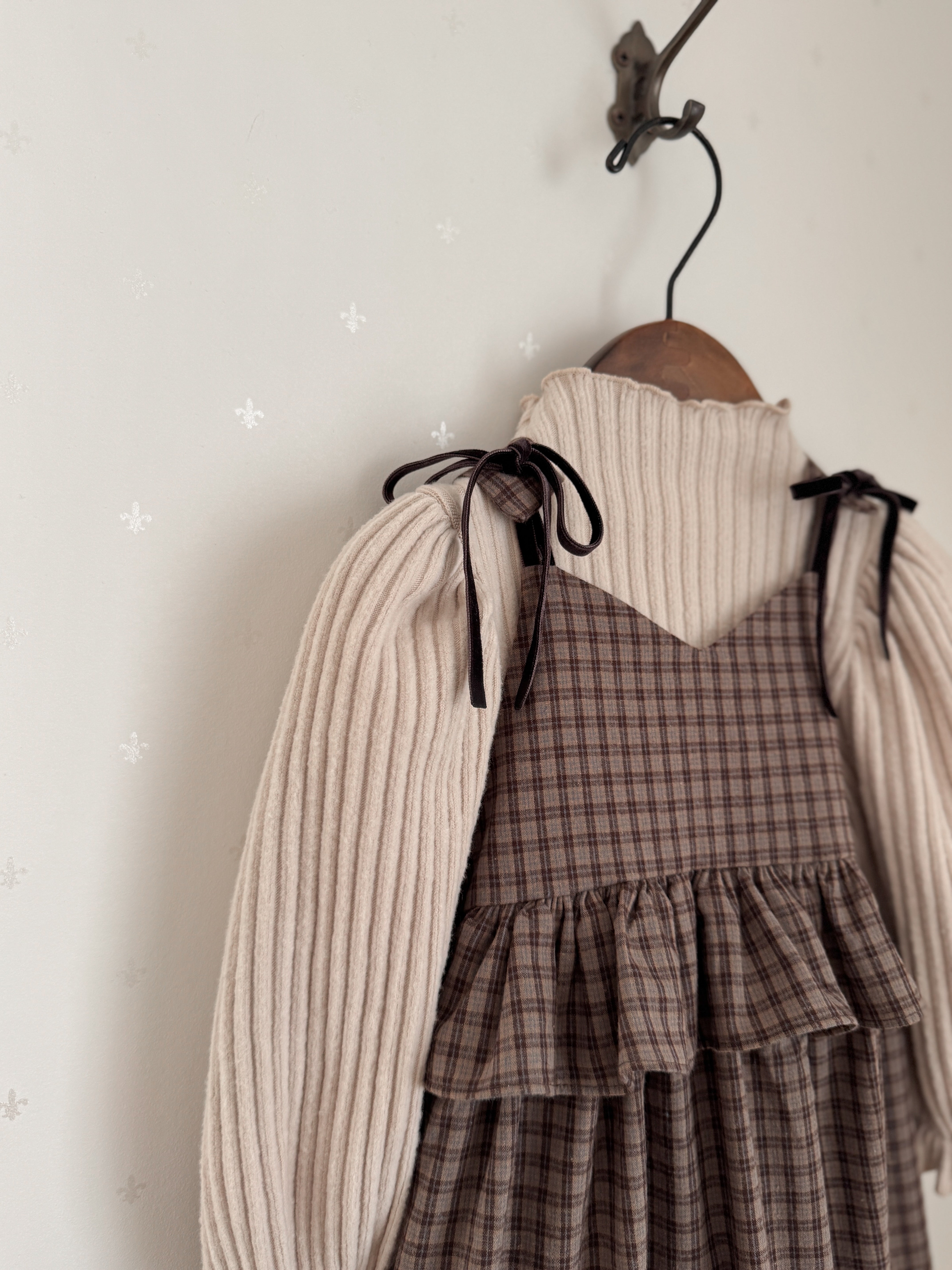 ［Anne shirley × Noeul.］Canelé check one-piece
