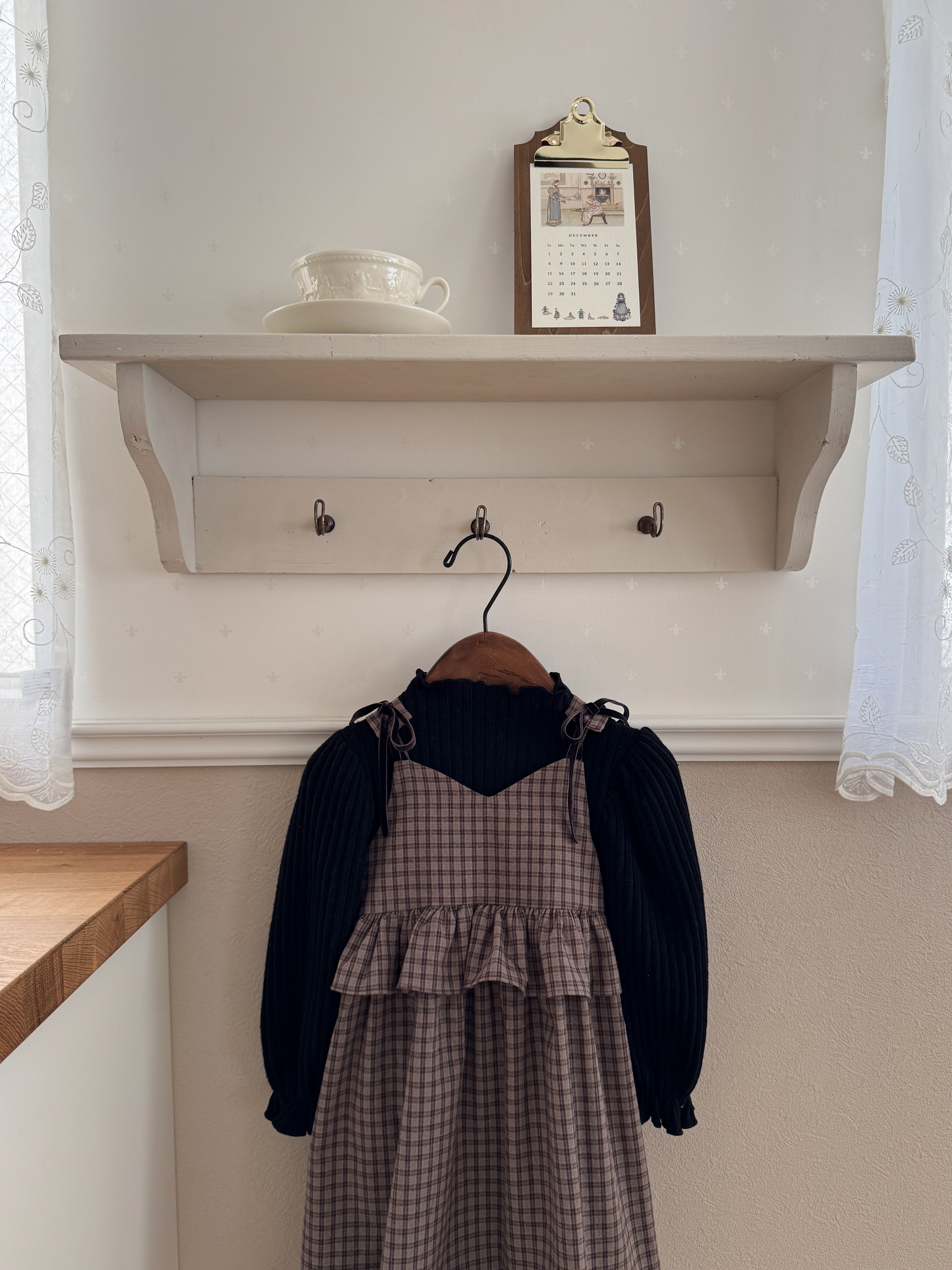 ［Anne shirley × Noeul.］Canelé check one-piece