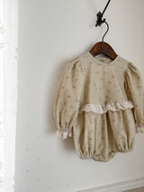 ［Anne shirley × Noeul.］Chanpagne flower rompers