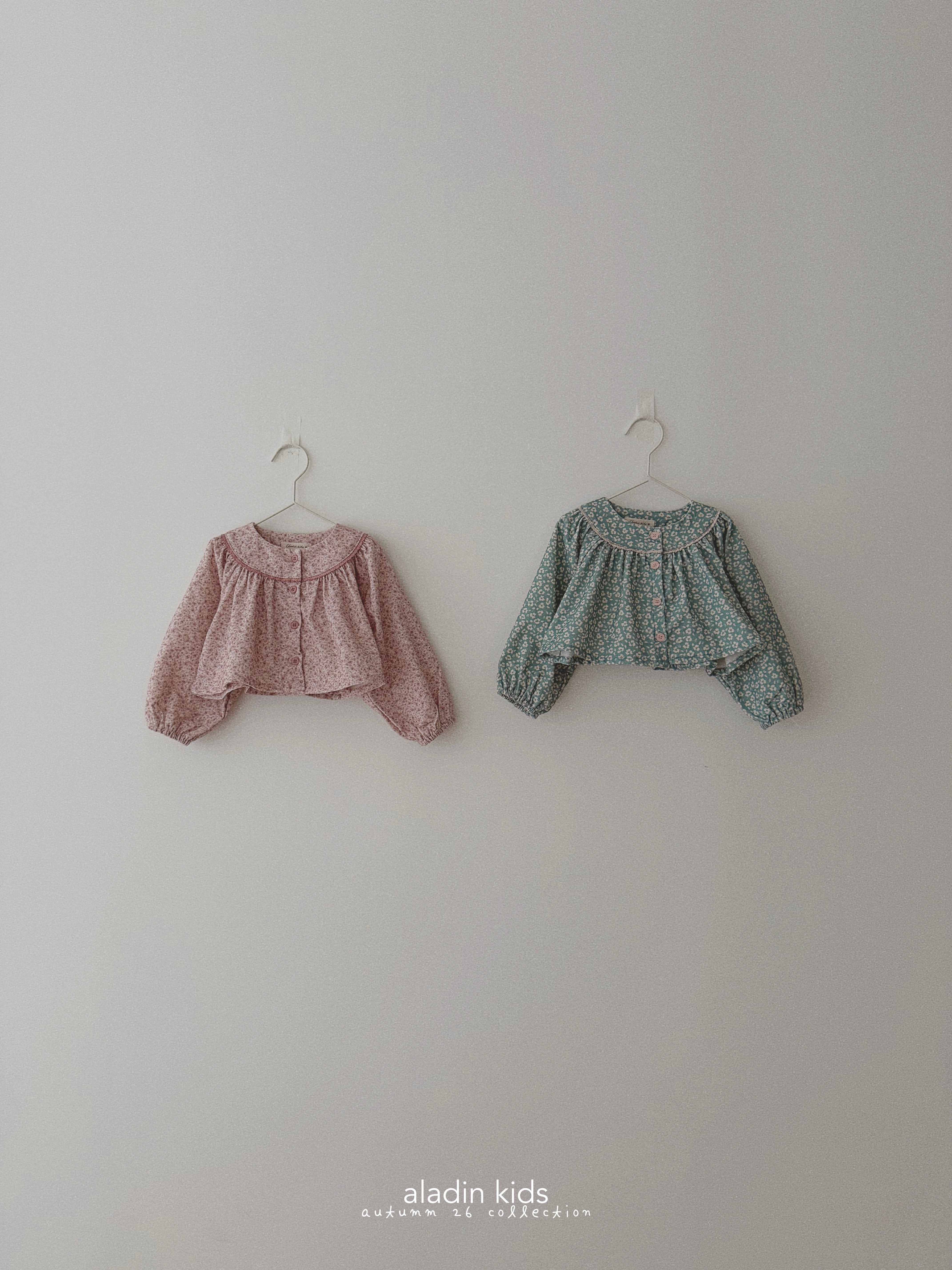 ［aladin］Flower open blouse