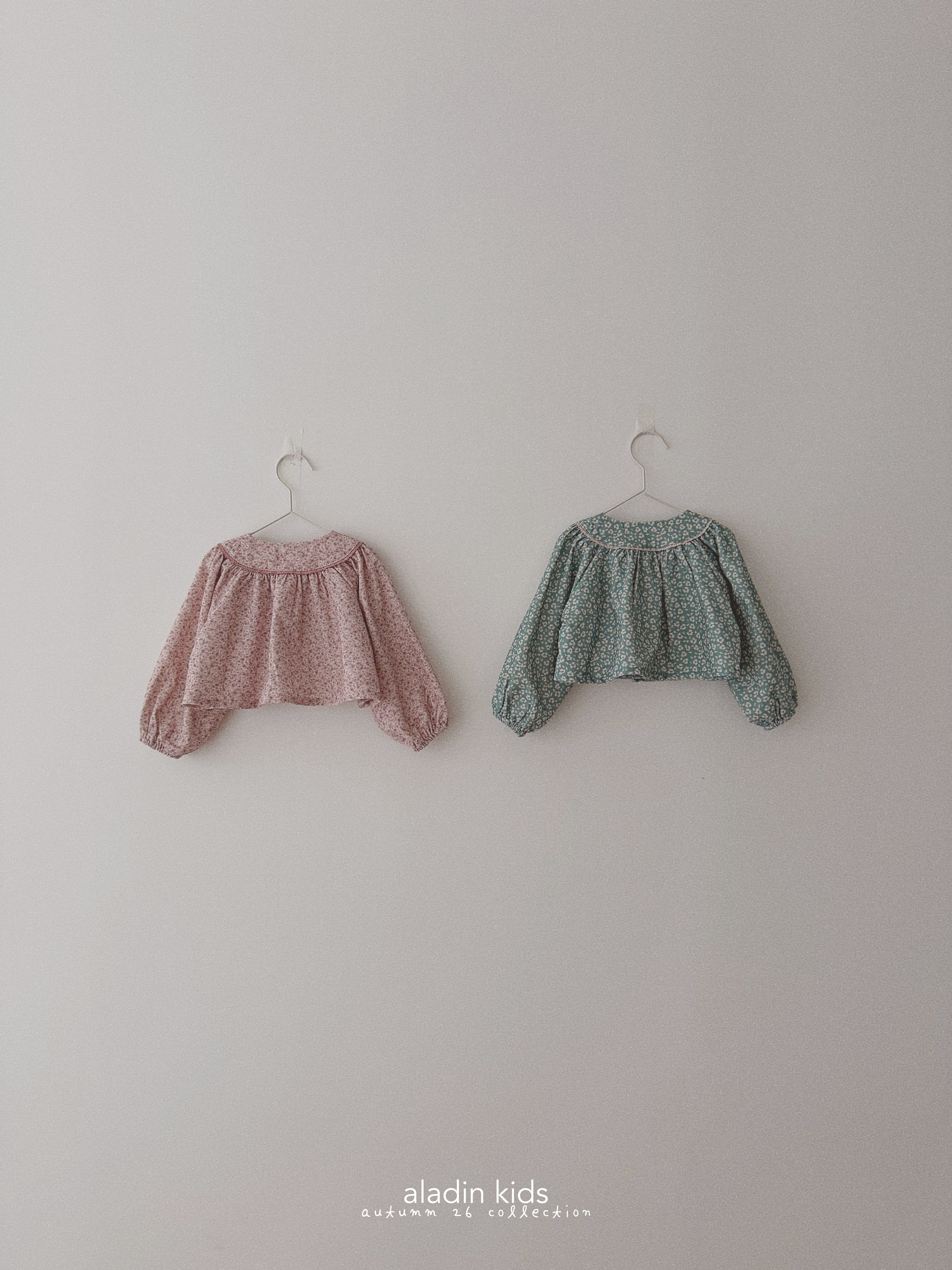 ［aladin］Flower open blouse