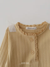 ［aladin］Lace button tee