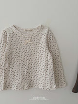 ［aladin］Eyelet ribbon puff tee