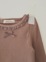 ［aladin］Eyelet ribbon puff tee