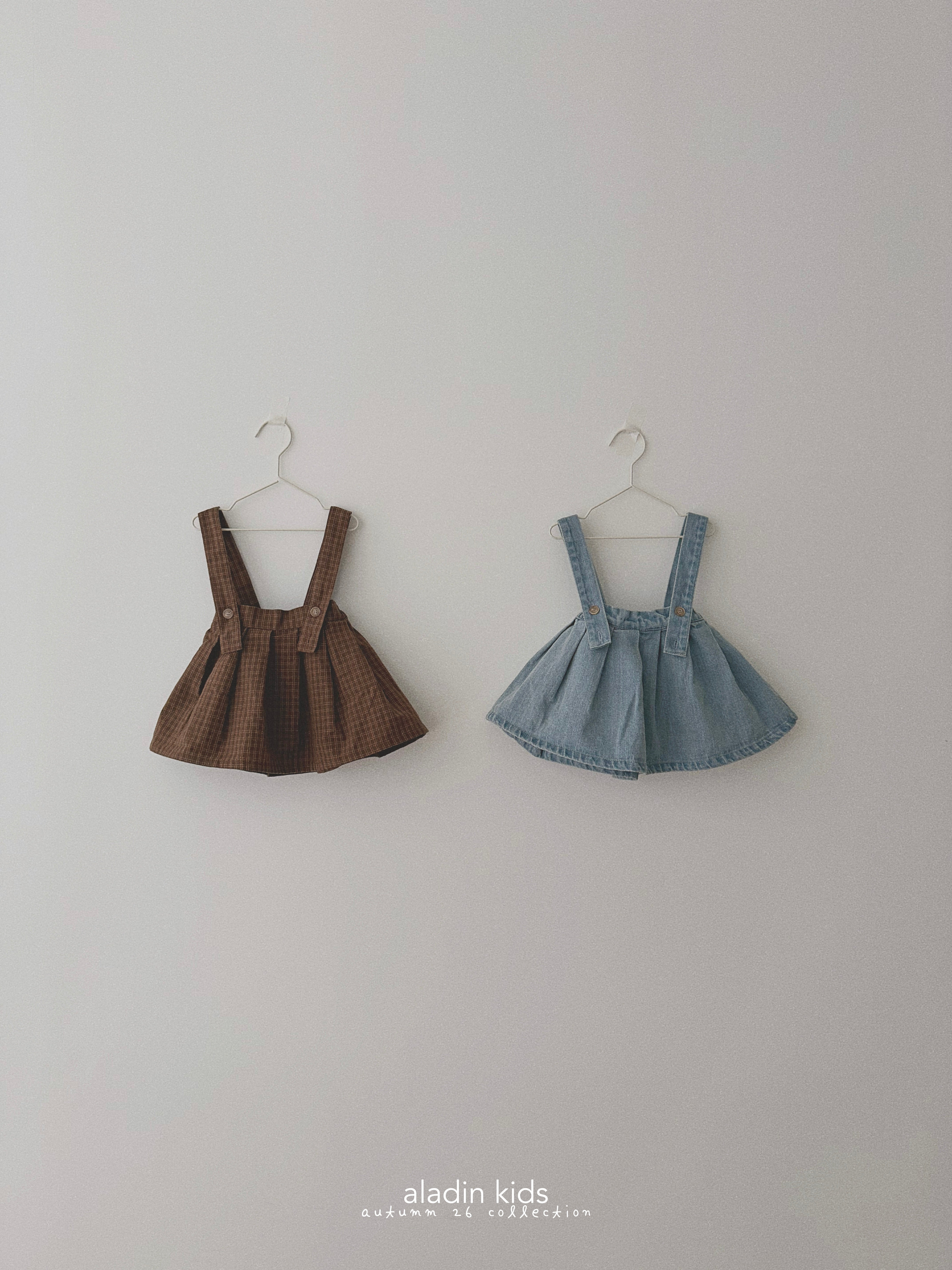 ［aladin］Pleats suspender skirt