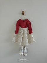 ［aladin］Eyelet ribbon puff tee
