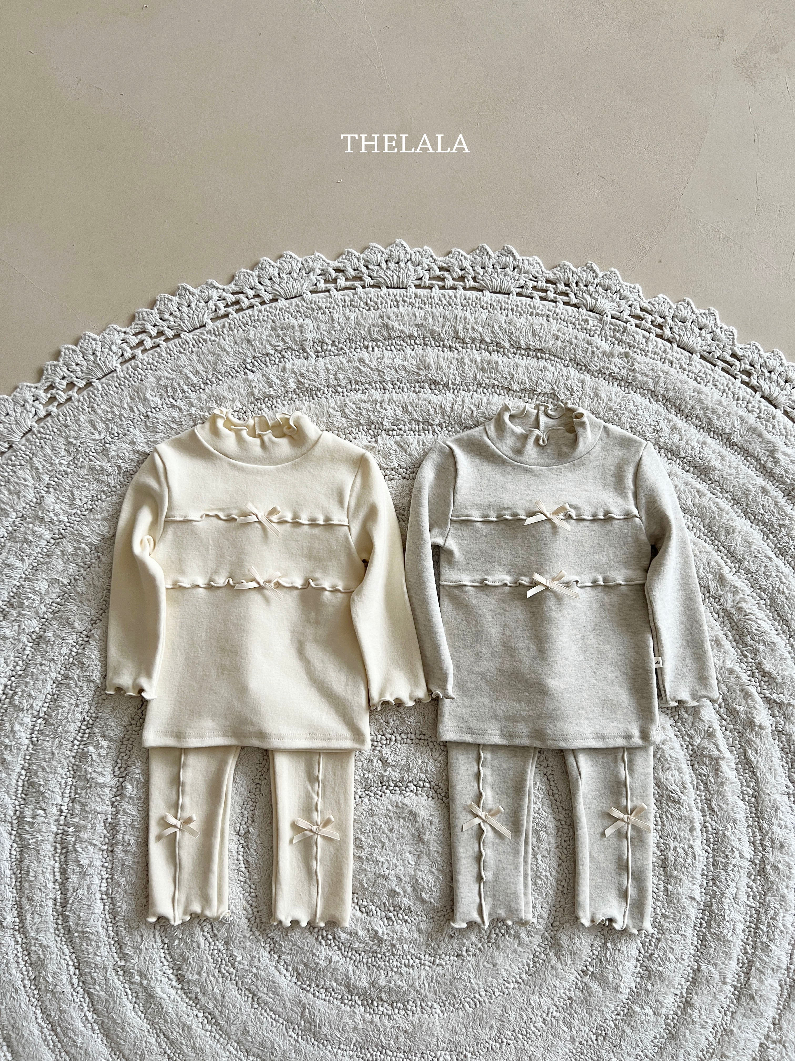 ［thelala］Ribbon mellow leggings