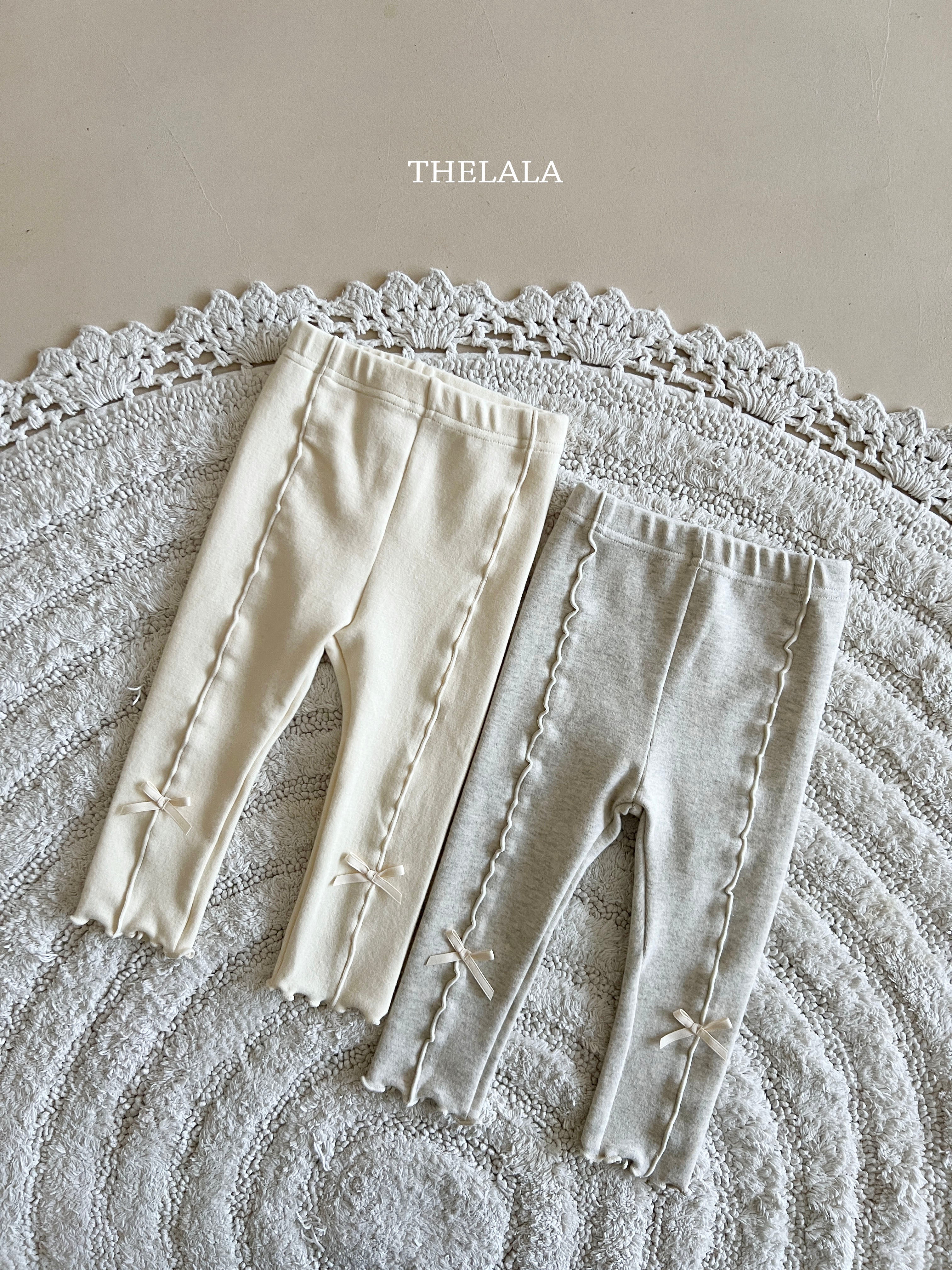 ［thelala］Ribbon mellow leggings