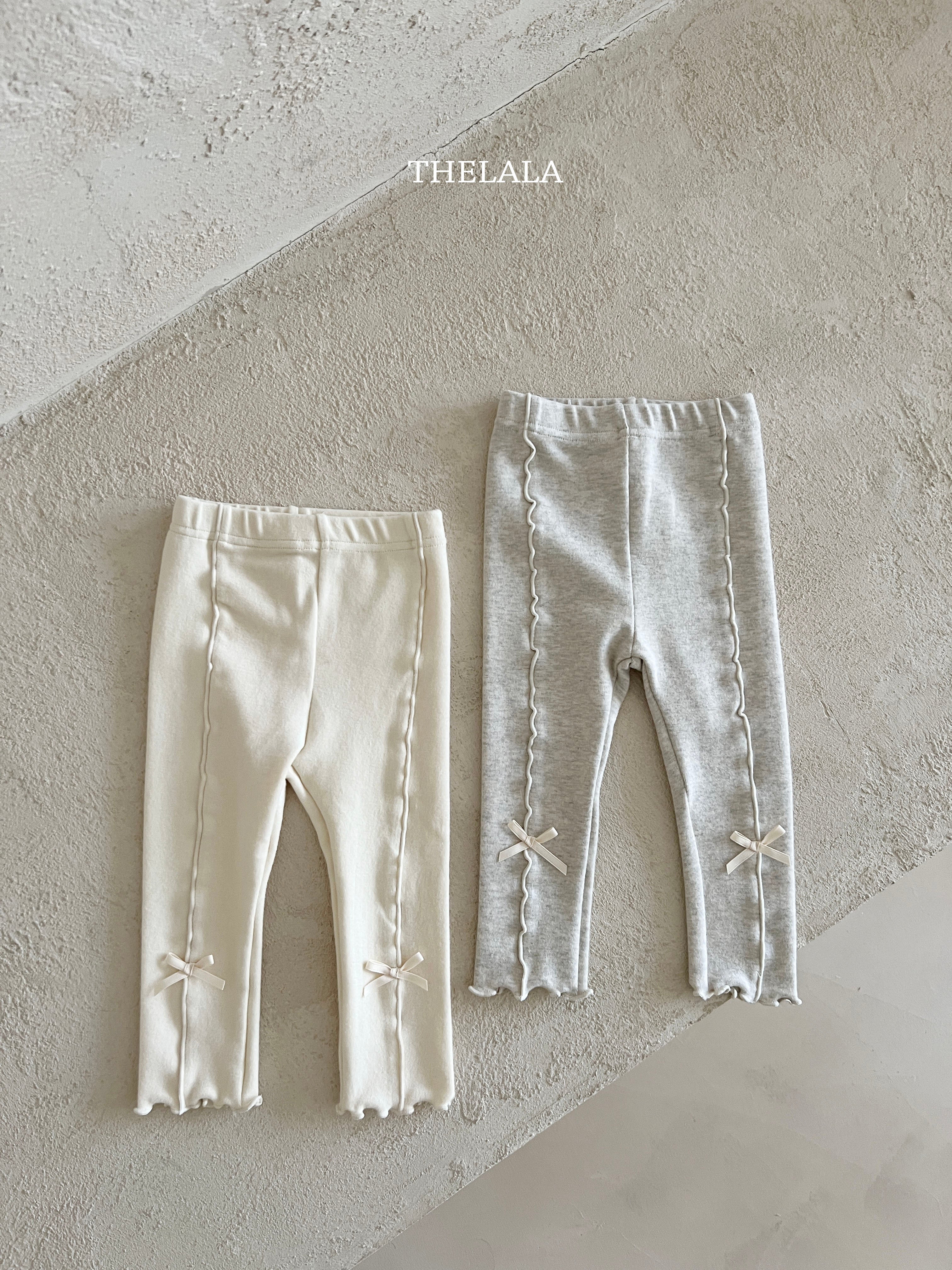 ［thelala］Ribbon mellow leggings