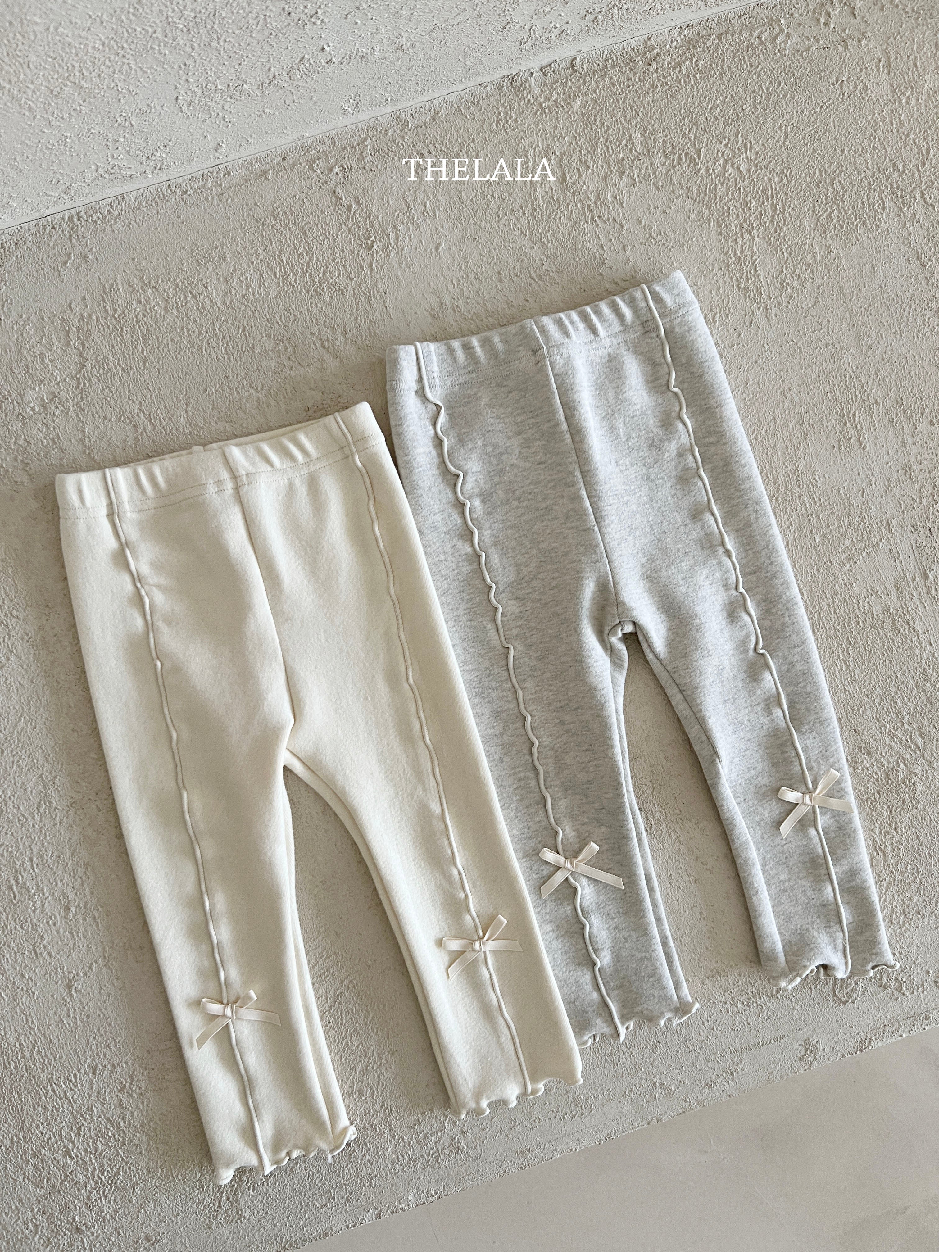 ［thelala］Ribbon mellow leggings