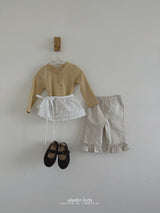 ［aladin］Lace button tee