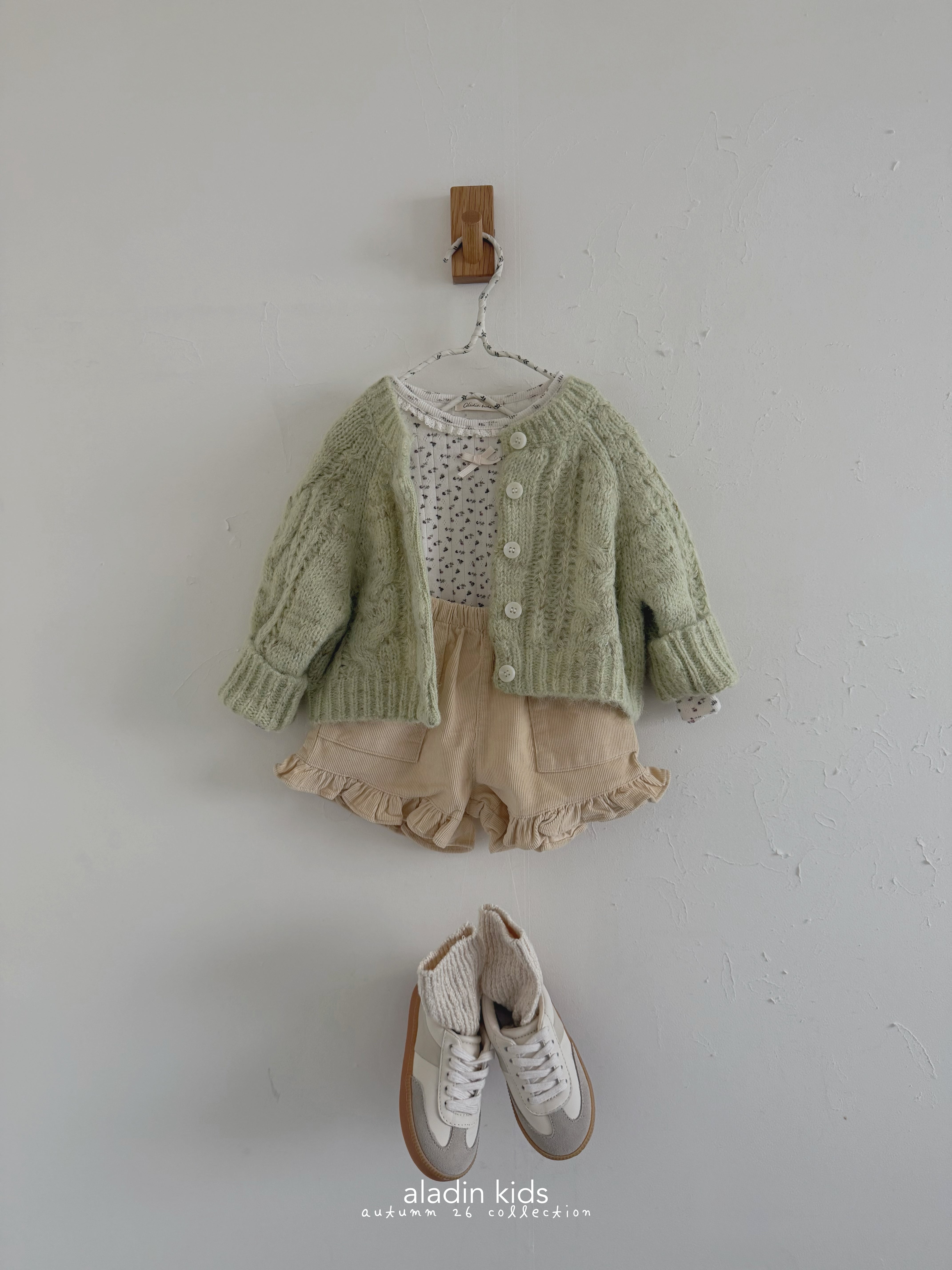 ［aladin］Eyelet ribbon puff tee