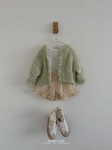 ［aladin］Eyelet ribbon puff tee