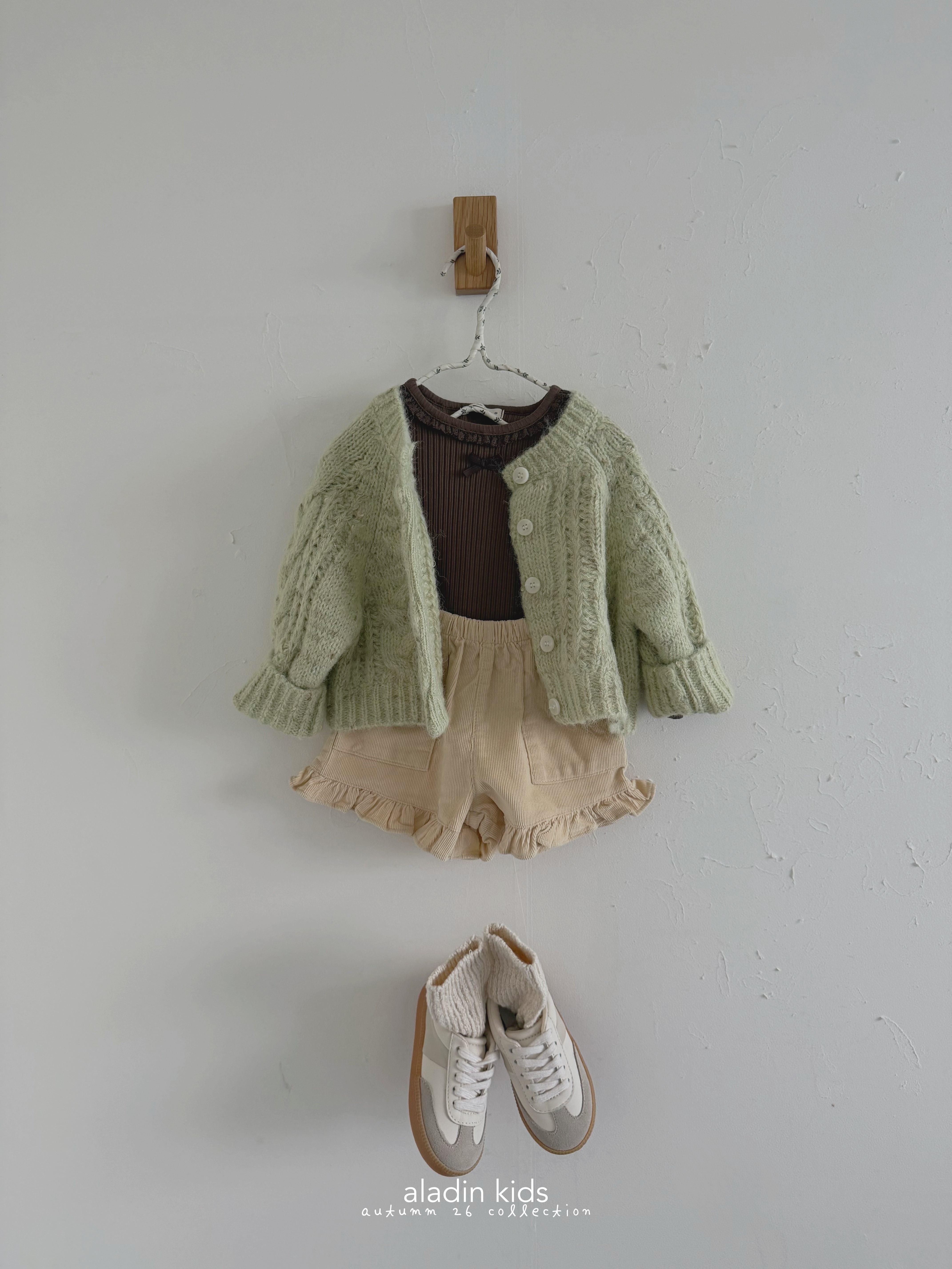 ［aladin］Eyelet ribbon puff tee